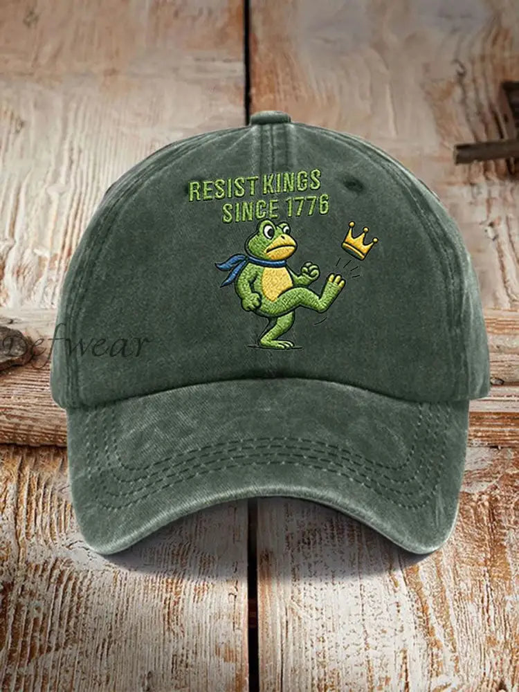 Unisex Resist Kings Since 1776 Print Hat Dark Green / ONE