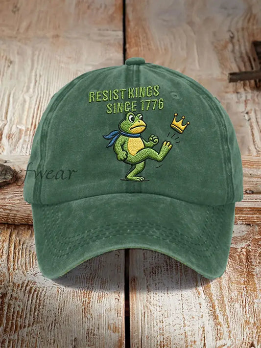 Unisex Resist Kings Since 1776 Print Hat Green / ONE