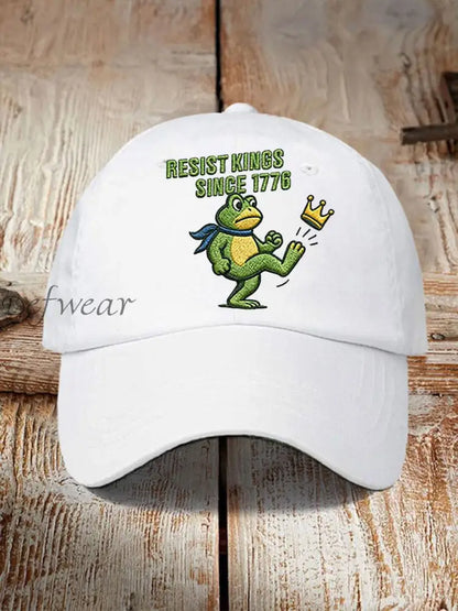 Unisex Resist Kings Since 1776 Print Hat White / ONE