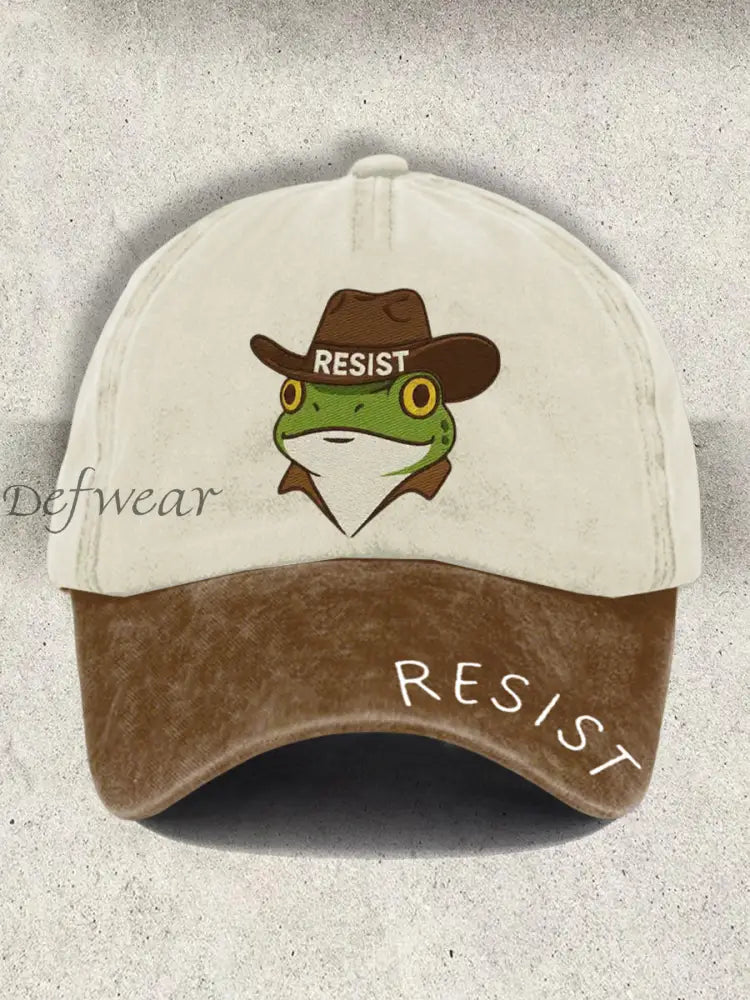 Unisex Resort FDT Polish Frog Print Cap As picture / ONE