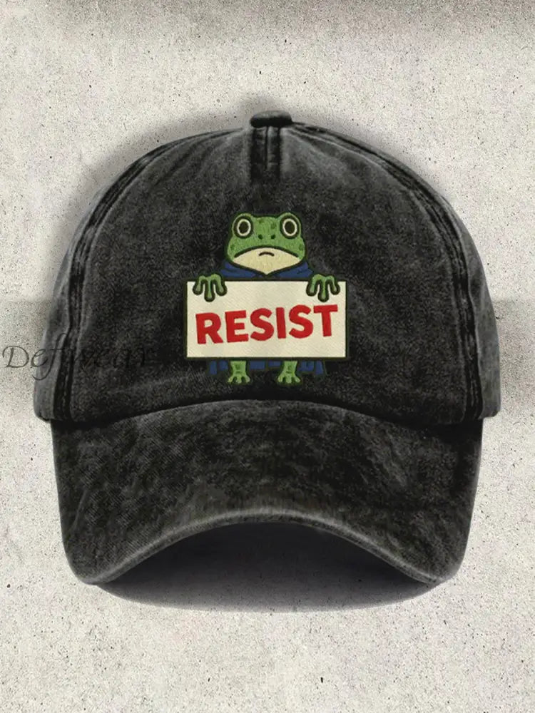 Unisex Resort FDT Polish Frog Print Cap Black / ONE