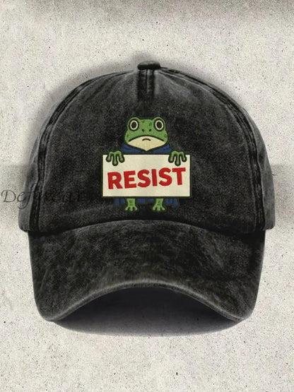 Unisex Resort FDT Polish Frog Print Cap Black / ONE