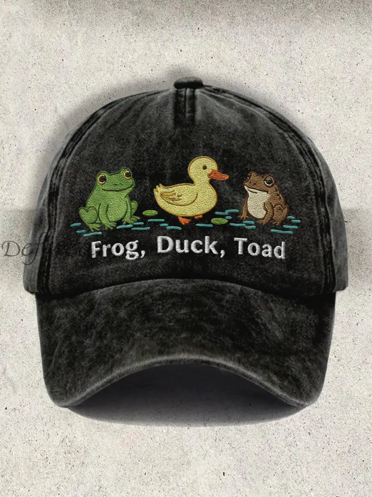 Unisex Resort FDT Polish Frog Print Cap Black / ONE