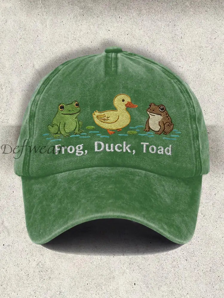 Unisex Resort FDT Polish Frog Print Cap Green / ONE