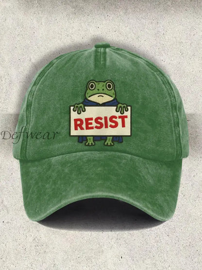 Unisex Resort FDT Polish Frog Print Cap Green / ONE