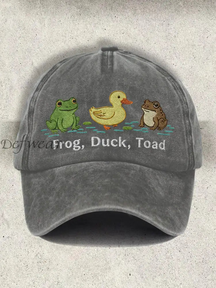 Unisex Resort FDT Polish Frog Print Cap Light Gray / ONE