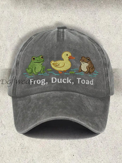 Unisex Resort FDT Polish Frog Print Cap Light Gray / ONE