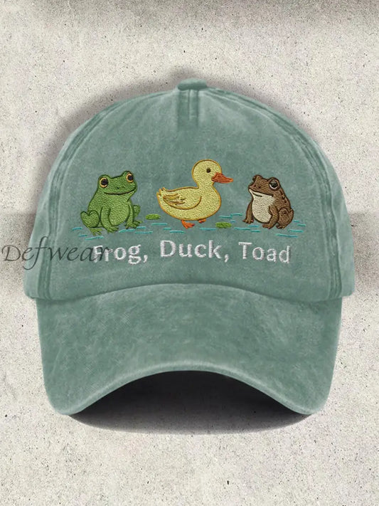 Unisex Resort FDT Polish Frog Print Cap Light Green / ONE