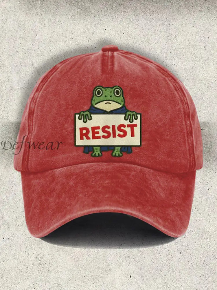 Unisex Resort FDT Polish Frog Print Cap Red / ONE