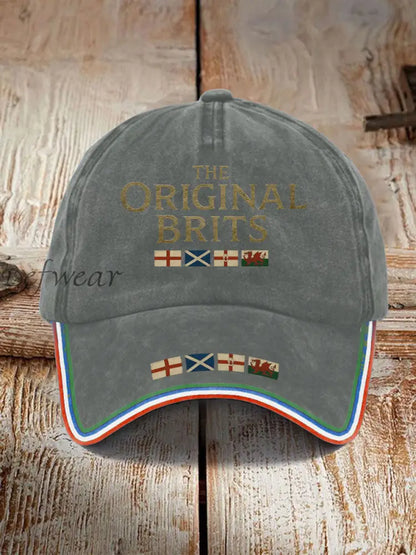 Unisex The Original Brits Printed Hat Light Gray / ONE