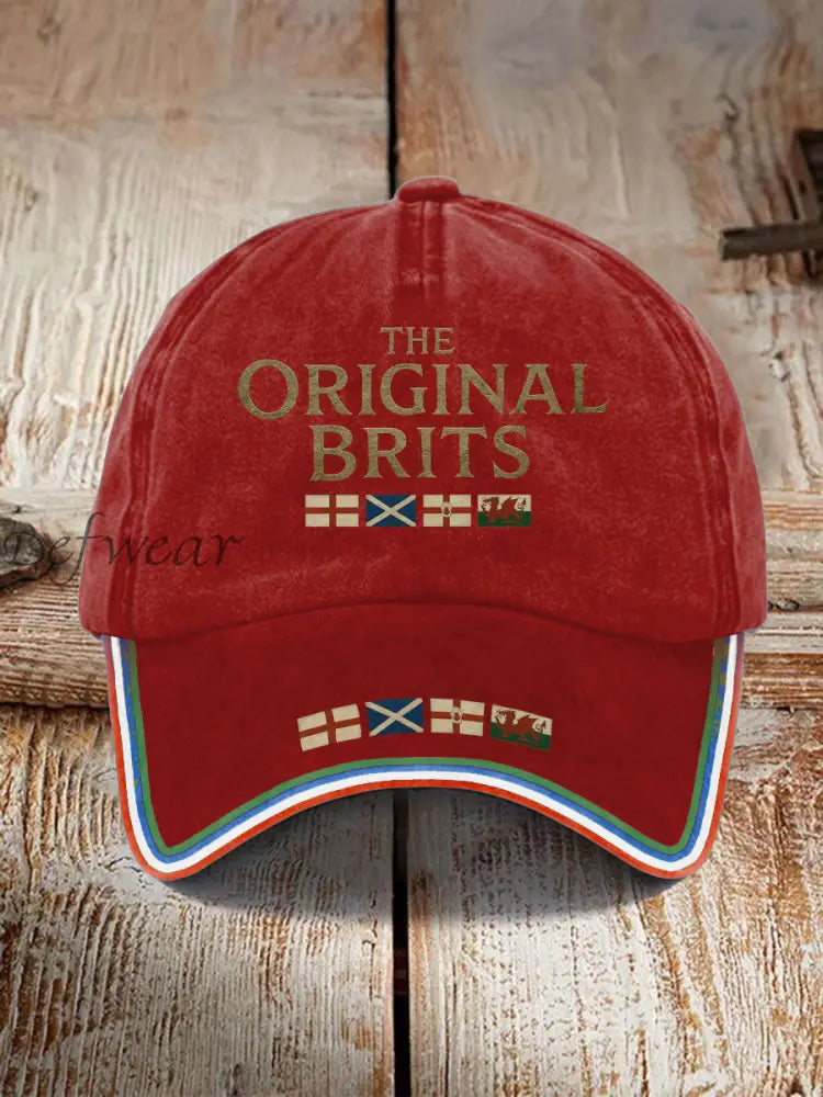 Unisex The Original Brits Printed Hat Red / ONE