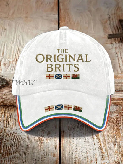 Unisex The Original Brits Printed Hat White / ONE