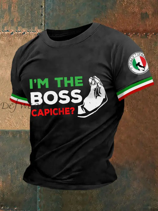 Uomini sono The Boss capiche? Magliette Nero / S