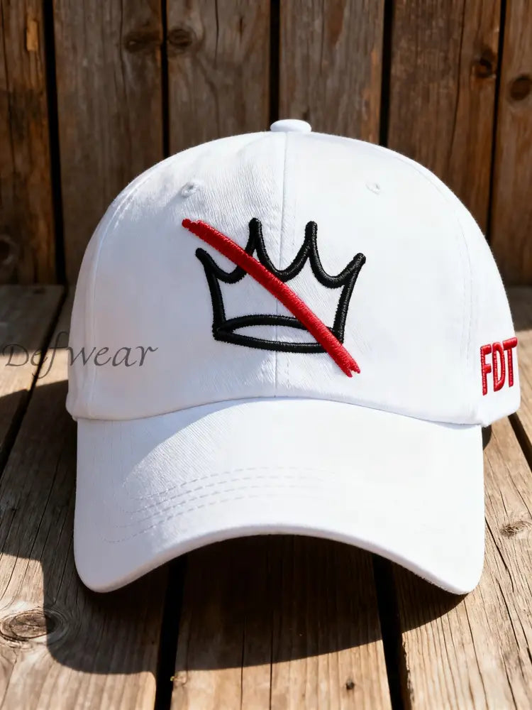 Vintage No Kings in America FDT Casual Print Washed Hat White / ONE