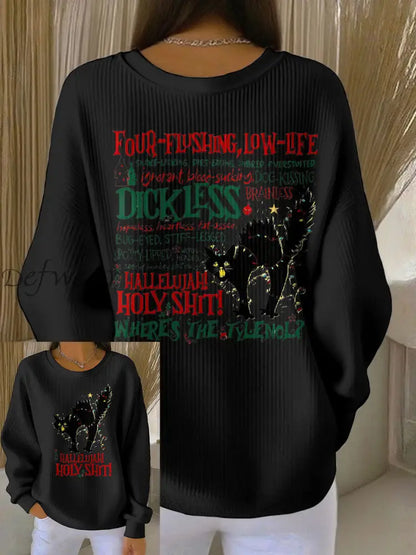 Women’s 8647 FDT Funny Tylenol Printed Sweatshirt Black / S