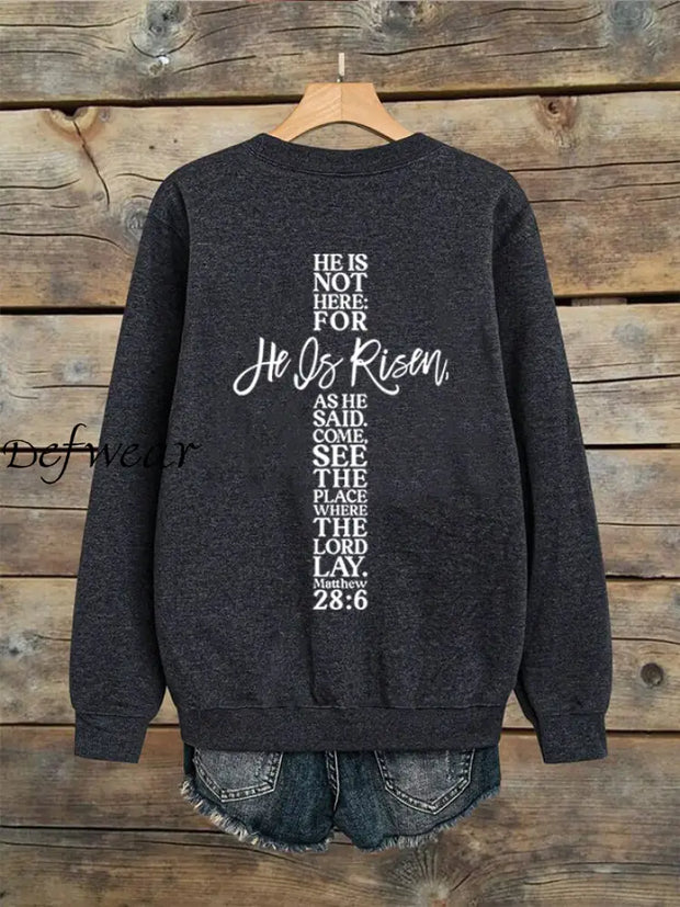 Women’s A Lot Can Happens In 3 Days He Is Risen Print Sweatshirt