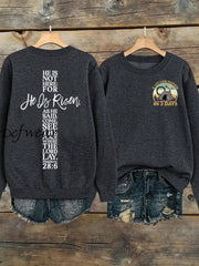 Women’s A Lot Can Happens In 3 Days He Is Risen Print Sweatshirt Dark Gray / S