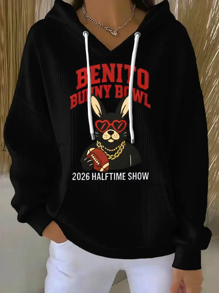 Women’s Bunny Bowl Halftime Show Hoodie Black / S