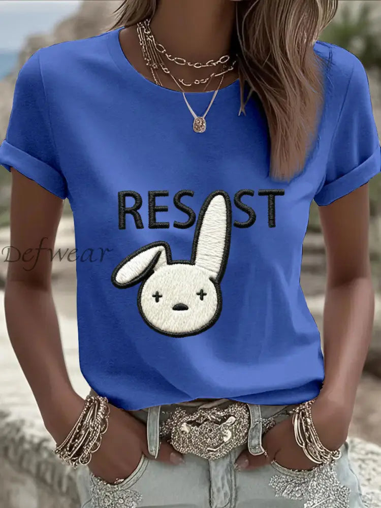 Women’s Bunny Resist T-shirt Blue