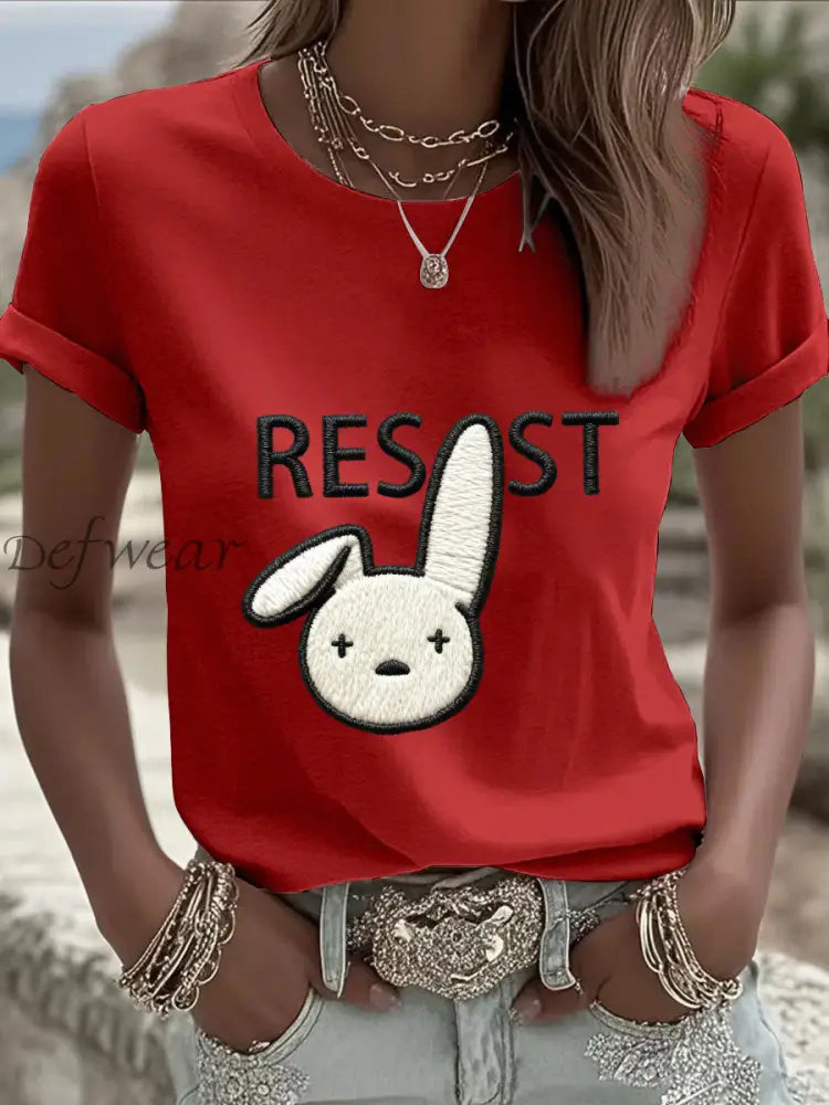Women’s Bunny Resist T-shirt Red