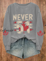 Women’s Canada Never 51 Printed Long Sleeve Sweatshirt Gray / S