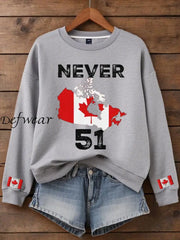 Women’s Canada Never 51 Printed Sweatshirt Light Gray / S