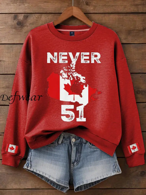 Women’s Canada Never 51 Printed Sweatshirt Red / S