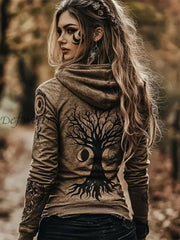 Women’s Clothing Viking Tree of Life Jackets Brown / S