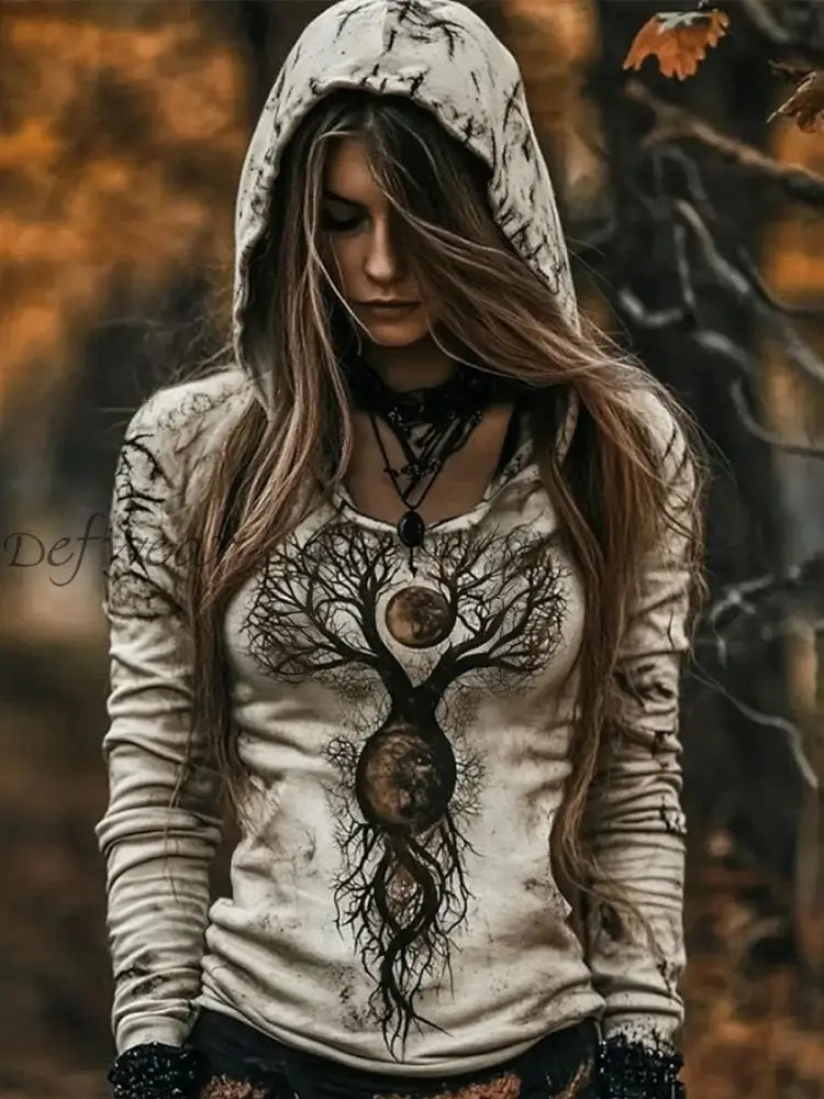 Women’s Clothing Viking Tree of Life Tops As picture / S