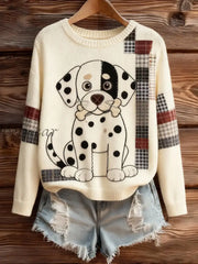 Women’s Dalmatian Print Tops Apricot / S