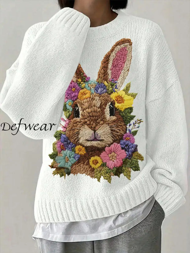 Women’s Easter Bunny Sweater White / S