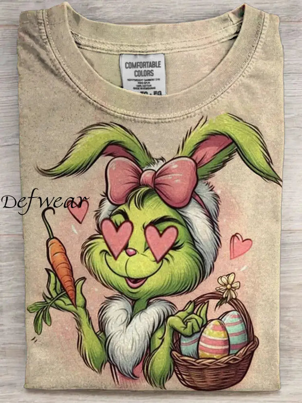 Women’s Easter Grinch Printed Shirt Sleeve T-Shirt As picture / S