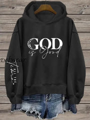 Women’s Faith Printed Hooded Sweatshirt Black / 5XL