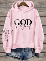 Women’s Faith Printed Hooded Sweatshirt Pink / S