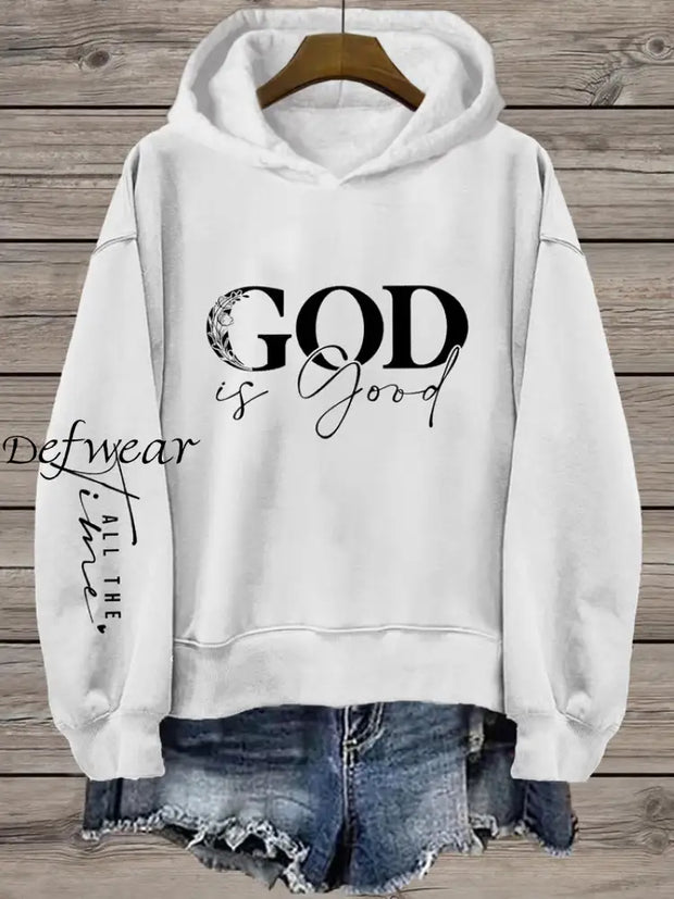 Women’s Faith Printed Hooded Sweatshirt White / S