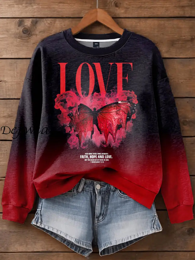 Women’s Faith Printed Long Sleeve Sweatshirt As picture / S