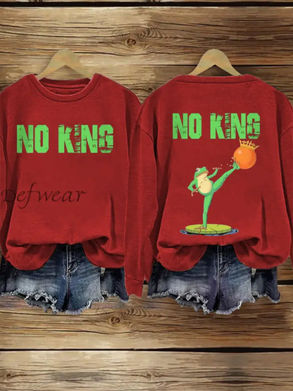 Women’s FDT Polish Frog Print Sweatshirt Red / S