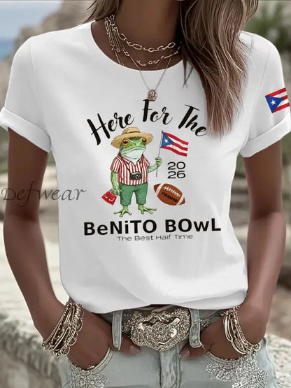 Women’s Here For The Benito Bowl Iron On Short Sleeve T-Shirt White / S