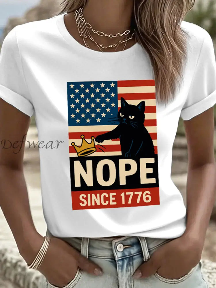 Women’s No Kings Art Print T-Shirt White / S