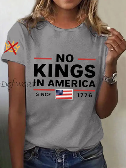 Women’s No Kings In America Since 1776 Tee Light Gray / S