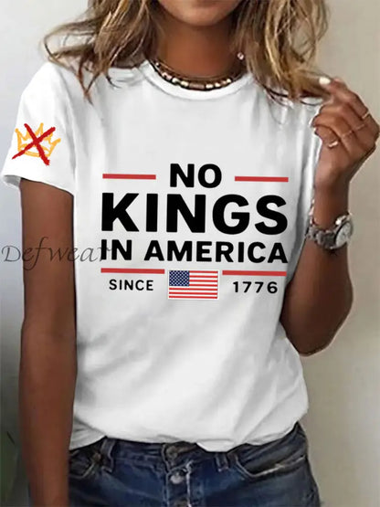 Women’s No Kings In America Since 1776 Tee White / S
