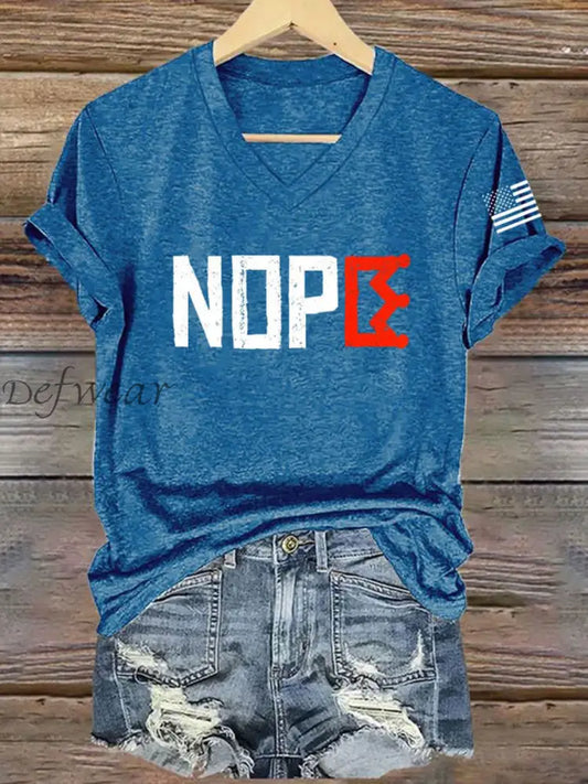 Women’s No Kings Printed Casual T-shirt Blue / S