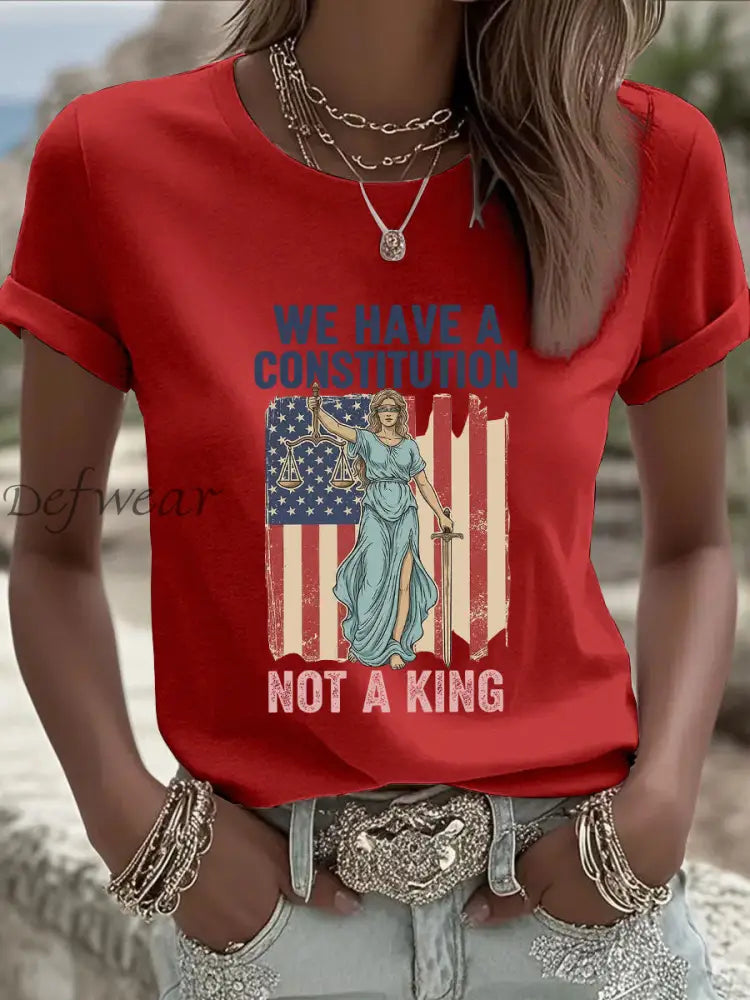Women’s No Kings T-shirt Red / S