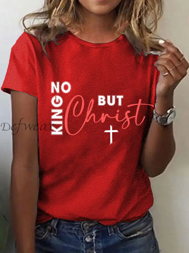 Women’s No Kings T-shirt Red / S