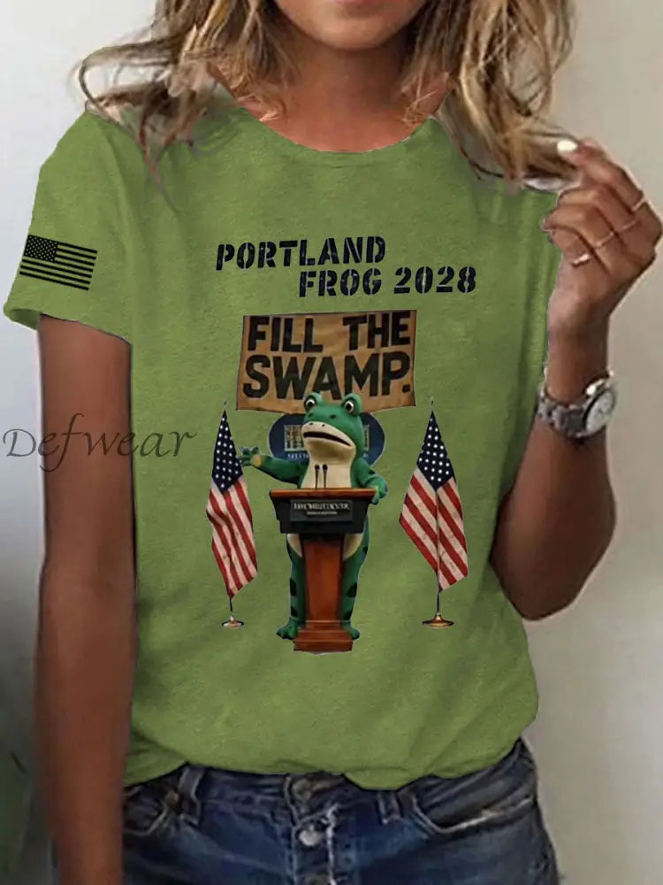 Women’s Portland Frog 2028 Short Sleeve T-Shirt Green / S