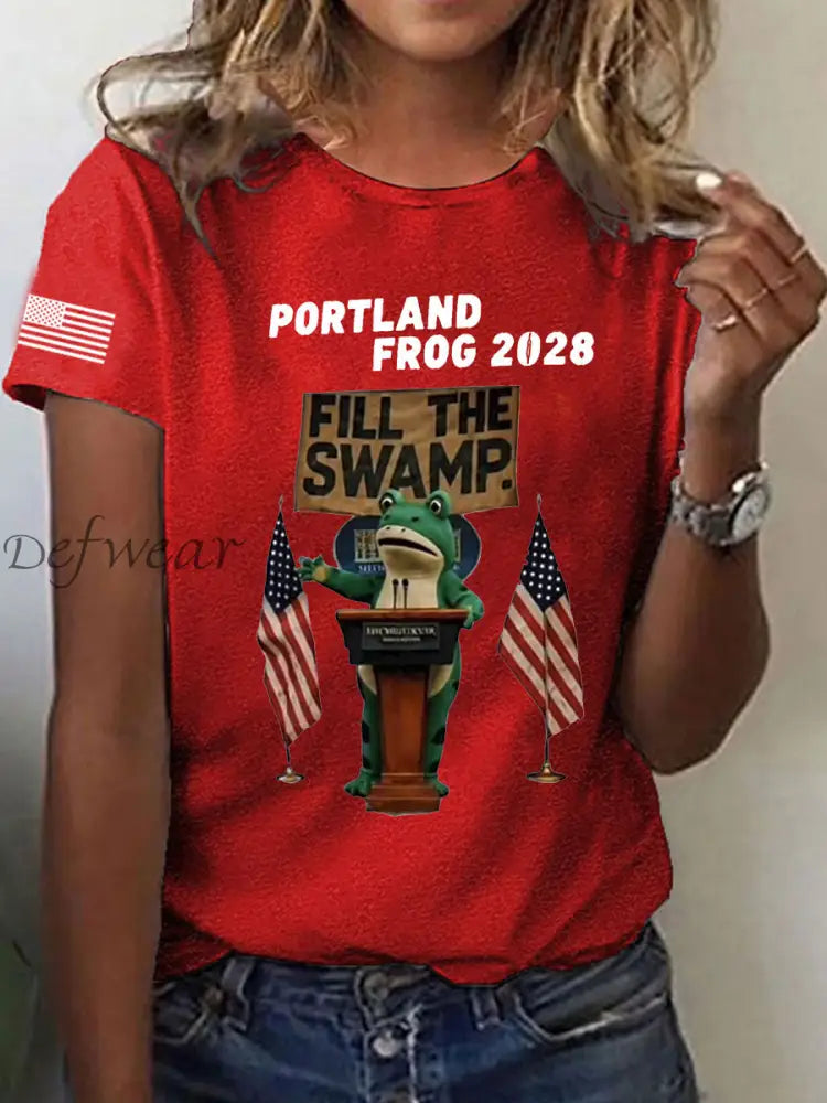 Women’s Portland Frog 2028 Short Sleeve T-Shirt Red / S