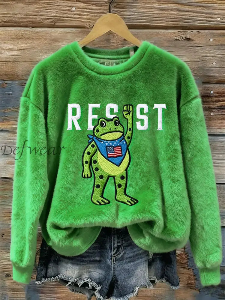 Women’s Portland Frog Resist Plush Sweatshirt Green / S