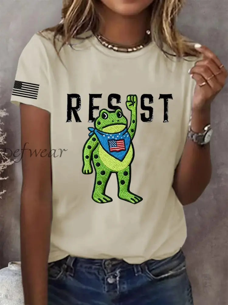 Women’s Portland Frog Resist Short Sleeve T-Shirt Apricot / S