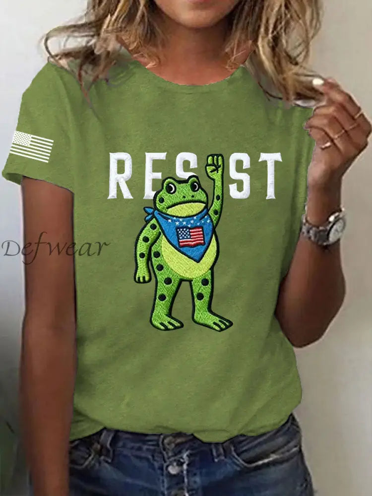 Women’s Portland Frog Resist Short Sleeve T-Shirt Green / S