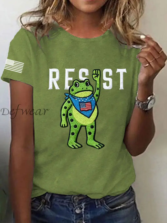 Women’s Portland Frog Resist Short Sleeve T-Shirt Green / S
